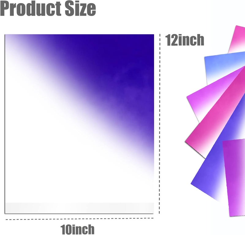 TransWonder UV Color Changing Puff Vinyl Heat Transfer 3D Foaming Heat Transfer Vinyl - 6 Sheets Color Changing Puff Vinyl 12" x 10" for Cricut Heat Press DIY Tshirts(3 Colors) - Image 5